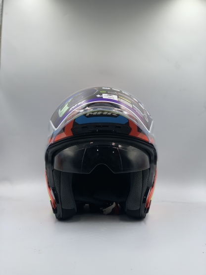 MHR Helmet Open Face BRINK RED GRAPHIC (SIRIM)